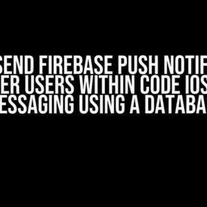 How to Send Firebase Push Notifications To Other Users Within Code iOS Swift (Messaging Using A Database)